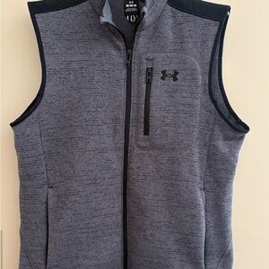 NWTUnder Armour Heather Gray and Black Zip Vest